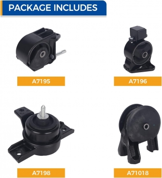 1K0383 4PCS Engine Motor & Transmission Mount Set for 2010-2012 Hyundai Santa Fe FWD / 2011-2013 Kia Sorento FWD | Replaces A7196 A7198 A71018 A7195